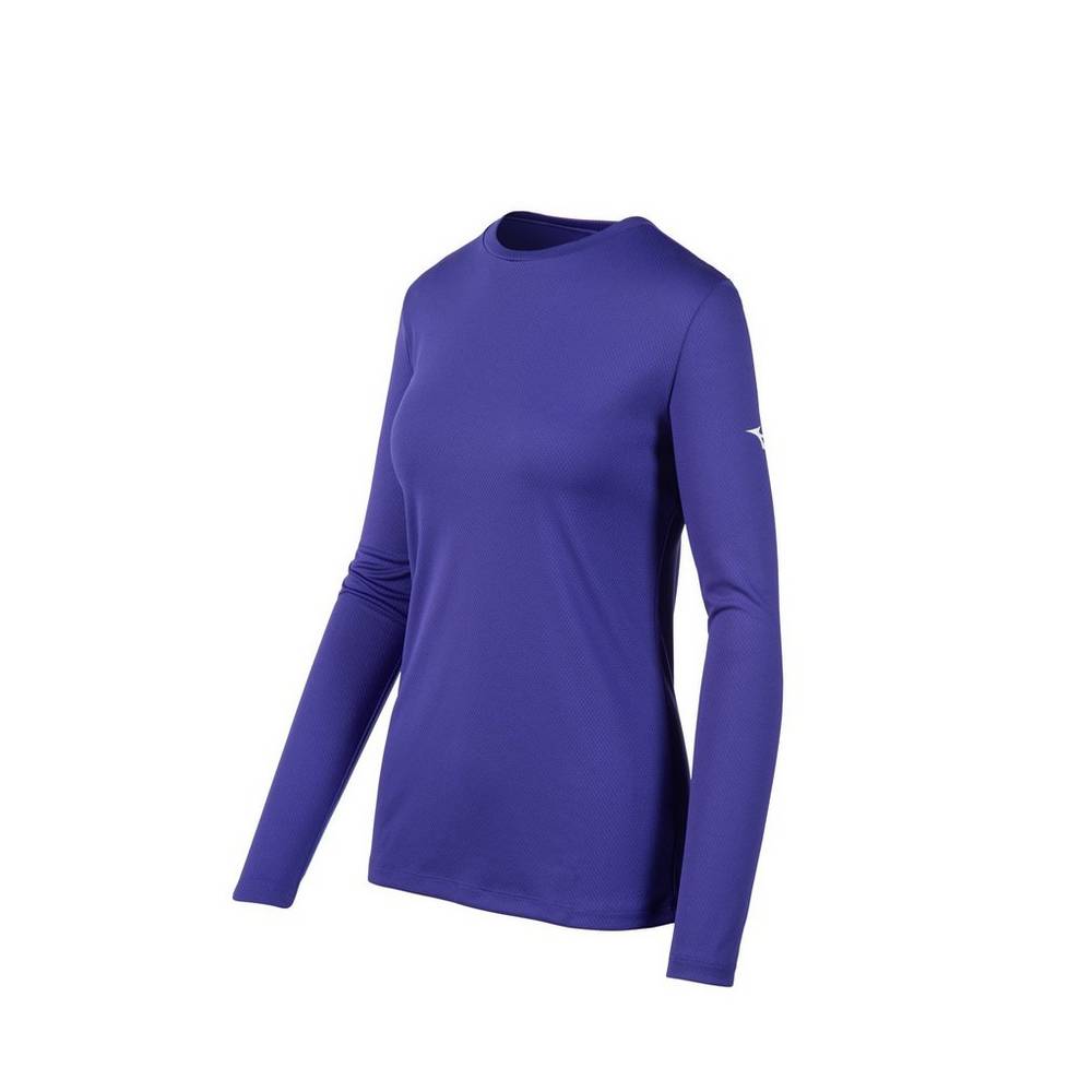 Mizuno Women's Long Sleeve T-Shirts Purple (530044-TJS)